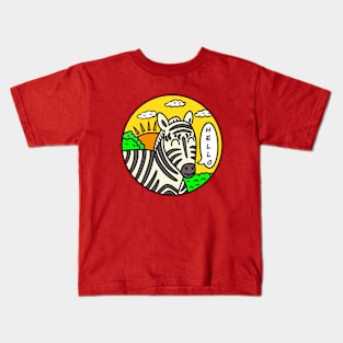 Cute cartoon zebra Kids T-Shirt